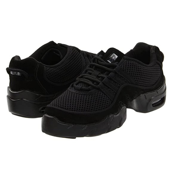 Bloch Shoes - Bloch Women's Boost DRT Black Suede Mesh Split Sole Dance Sneakers Shoes 6.5